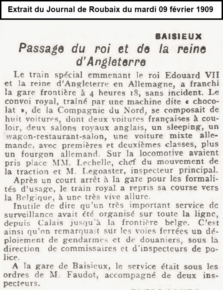 Extrait journal 1909 Extrait journal 1909