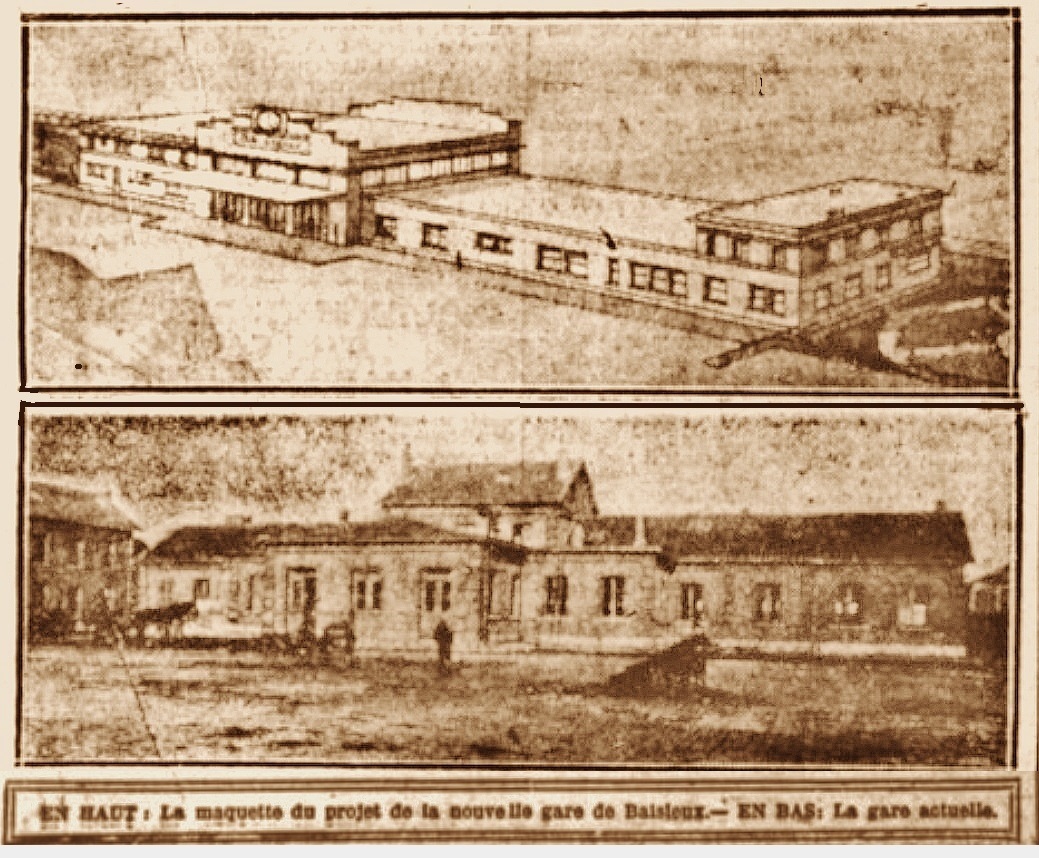 Projet nouvelle gare de Baisieux en 1930 Projet nouvelle gare de Baisieux en 1930
